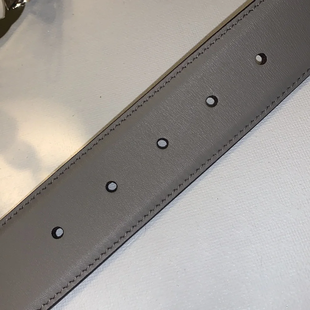 Gucci leather belt interlocking GG